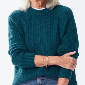 Alice Walk Medium Alpaca Sweater Atlantic Green (Discontinued color)